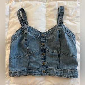Denim crop top